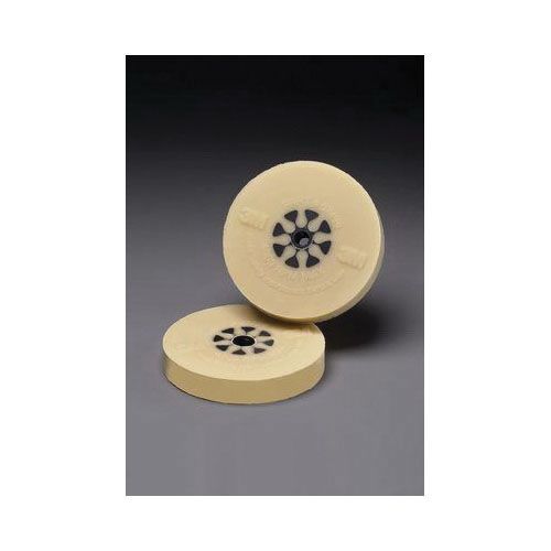 3M 07499 Stripe-Off Eraser Wheel, 4 in Dia x 5/8 in THK Wheel, 3/8-16 Arbor/Shank, 4000 rpm, Beige