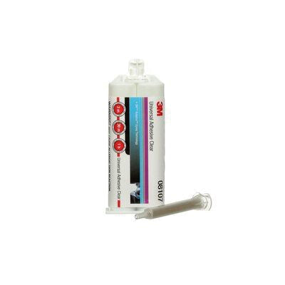 3M Products 08107 2-Part Universal Adhesive, 1.6 oz Dual Syringe Cartridge, Thin Syrup, Slight Yello