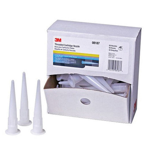 3M Products 08187 Threaded Cartridge Nozzle, Plastic, Opaque