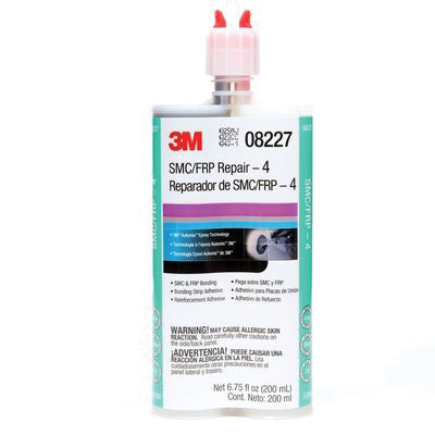 3M Products 08227 2-Part Repair Adhesive, 200 mL Cartridge, Paste, Black/White, 2 hr Curing