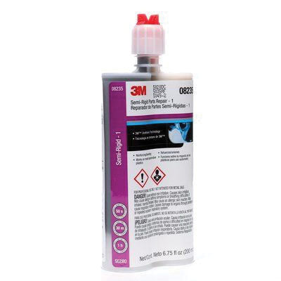 3M Products Automix 08235 Semi-Rigid Parts Repair, 200 mL Cartridge, Liquid, Black, 1 to 1.2, 1 to 4