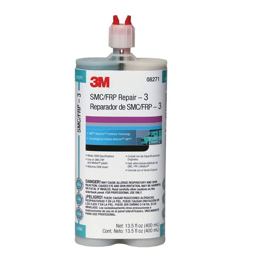 3M Products Automix 08271 Fiberglass Repair Adhesive, 400 mL Cartridge, Liquid, Green, 1.288, 3 min