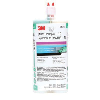 3M Products 08272 2-Part Repair Adhesive, 400 mL Dual Cartridge, Viscous Liquid, Dark Green, 1 to 1.
