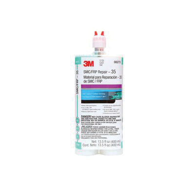 3M Products 08273 2-Part Repair Adhesive, 400 mL Dual Cartridge, Viscous Liquid, Dark Green, 1 to 1.