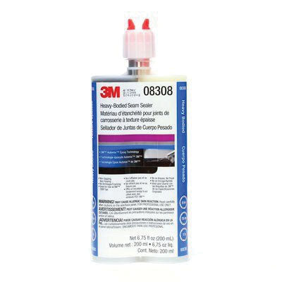 3M Products 08308 Heavy Bodied Sealer, 7 fl-oz Cartridge, Paste, Black, 1.16, 6 min Application, 1 h