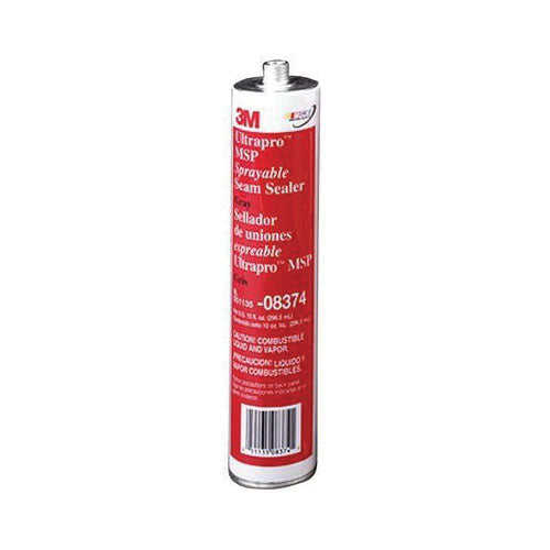 3M Products 08374 Sprayable Seam Sealer, 10.5 fl-oz Cartridge, Paste, Gray, 1.4 to 1.6, 5 to 10 min