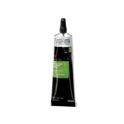 3M Products 08581 Super Weatherstrip and Gasket Adhesive, 2 oz Tube, Paste, Black, 24 hr Curing