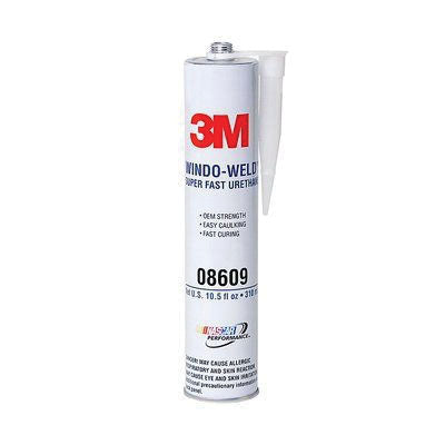 3M Products Windo-Weld 08609 Adhesive, 10.5 fl-oz Cartridge, Paste, Black, 1.2, 10 to 20 min Applica