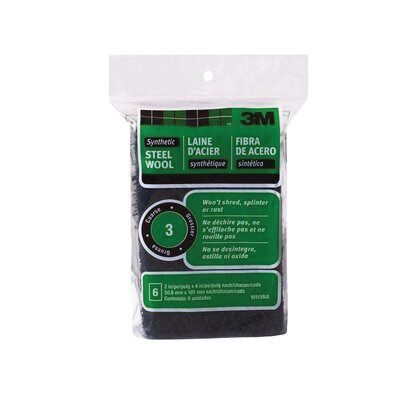 3M SandBlaster 10115NA Abrasive Pad, 2 in W x 4 in L, #3 Grit, Coarse, Gray — view 2