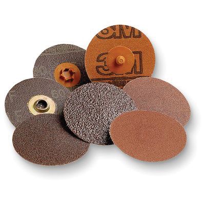 3M Roloc 11412 361F Series Grinding Disc, 1 in Dia, 36 Grit, Aluminum Oxide Abrasive, 25000 rpm, Bro — view 2