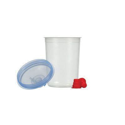 PPS Lid and Liner Kit 16312 400 mL with 50 Lids, Liners, Sealing Plugs and Midi Hard Cup