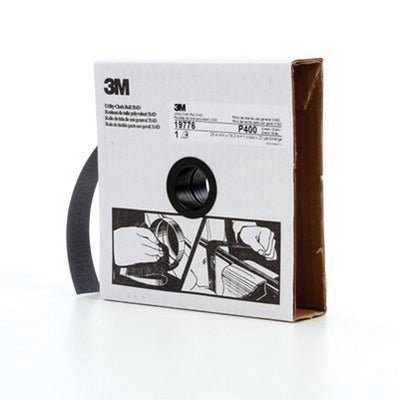 3M Products 19776 314D Series Utility Cloth Roll, 1 in W x 20 yd L, P400 Grit, Extra Fine Grade, Alu