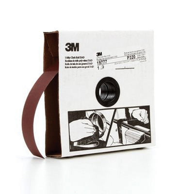 3M Products 19777 314D Series Utility Cloth Roll, 1 in W x 20 yd L, P320 Grit, Very Fine Grade, Alum