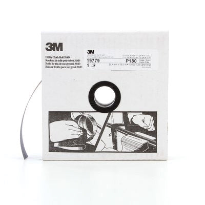 3M Products 19779 314D Series Utility Cloth Roll, 1 in W x 20 yd L, P180 Grit, Very Fine Grade, Alum — view 4