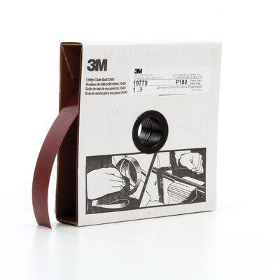 3M 19779 314D Utility Cloth Roll 1 in x 20 yd P180 Very Fine Aluminum Oxide