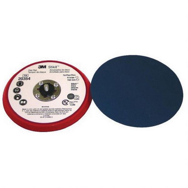 3M Products 20354 203 Series Regular Low Profile Disc Pad, 6 in Dia, 5/16 in - 11 TPI Arbor, PSA Att — view 4