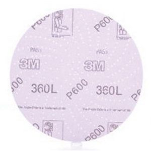 3M Products 20804 360L Series Multi-Hole Clean Sanding Abrasive Disc, 6 in Dia, P600 Grit, Hook and