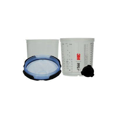 Standard Spray Cup Liner Kit 26301 - 650 mL with 50 lids, 50 liners, 32 sealing plugs and hard