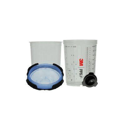 Spray Cup Liner Kit 26312 - 400 mL, 50 lids with collars, 50 liners, Midi hard cup and