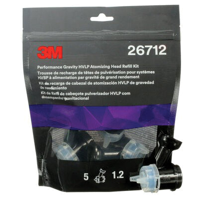 3M Products 26712 Atomizing Head Refill Kit, 1.2 mm Size, Blue, Use With: 3M 26832 HVLP Gravity Spra