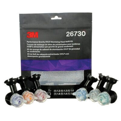 3M Products 26730 Atomizing Head Refill Kit, 1.2 to 2 mm Size, Use With: 3M 26832 HVLP Gravity Spray