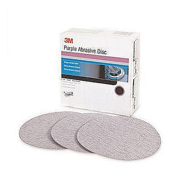 3M™ 30687 Abrasive Disc, 6 in Dia, 36 Grit, Hook and Loop, Purple