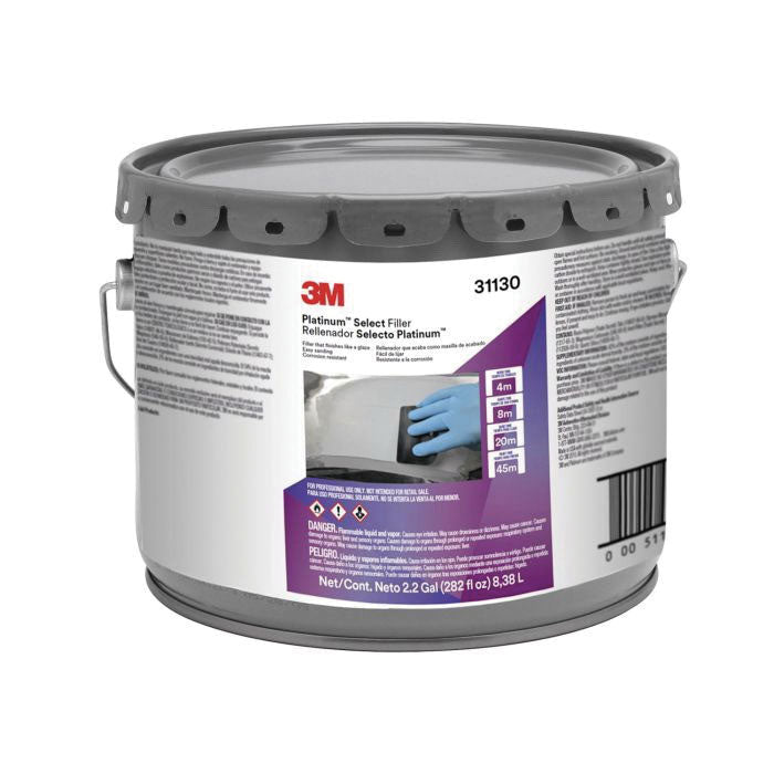 3M Products Platinum 31130 Body Filler, 3 gal Pail, Lavender, Paste