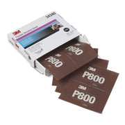 3M Products 34340 270J Series Abrasive Hand Sheet, 5-1/2 in W x 6.8 in L, P800 Grit, Fine Grade, Bro — view 2