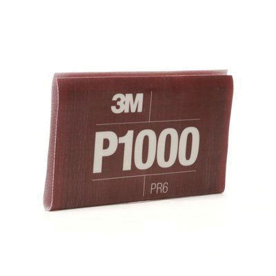 34341 Hookit Flexible Hand Sanding Sheet P1000 Fine Brown 5-1/2 in x 6.8 in with Hook and Loop