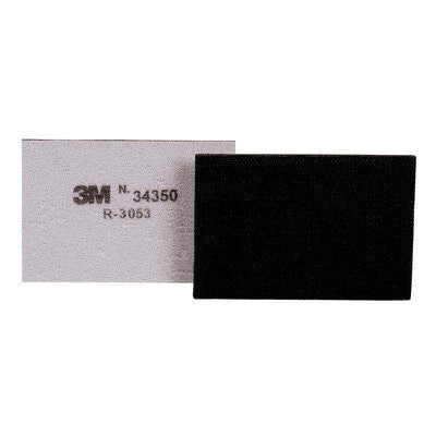 3M Products 34350 Flexible Abrasive Interface Pad, 5 in L x 3 in W, Hook and Loop Attachment