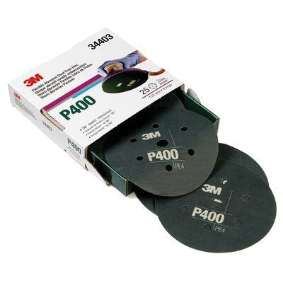 34403 Hookit Flexible Dust-Free Abrasive Disc - 6 in, P400 Gray, Medium Grade