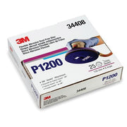 3M Products 34408 270J Series Flexible Dust Free Abrasive Disc, 6 in Dia, P1200 Grit, Hook and Loop,