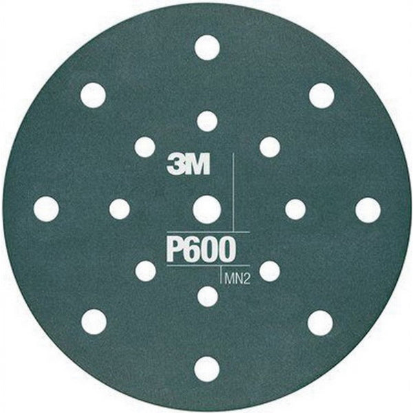 3M Products 34801 270J Series Flexible Dust Free Abrasive Disc, 6 in Dia, P600 Grit, Hook and Loop,