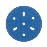 3M Products 36142 321U Series Multi-Hole Abrasive Disc, 3 in Dia, 80 Grit, Hook and Loop, Blue