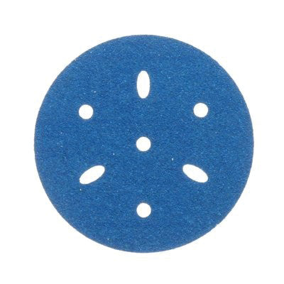 3M Products 36142 321U Series Multi-Hole Abrasive Disc, 3 in Dia, 80 Grit, Hook and Loop, Blue