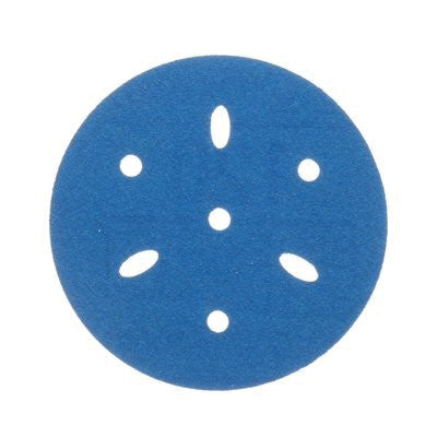 3M Products 36144 321U Series Multi-Hole Abrasive Disc, 3 in Dia, 120 Grit, Hook and Loop, Blue