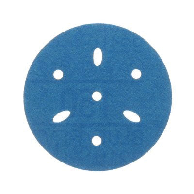 3M Products 36145 321U Series Multi-Hole Abrasive Disc, 3 in Dia, 150 Grit, Hook and Loop, Blue