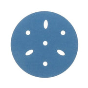 3M Products 36150 321U Series Multi-Hole Abrasive Disc, 3 in Dia, 320 Grit, Hook and Loop, Blue