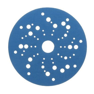 3M Products 36168 321U Series Multi-Hole Abrasive Disc, 5 in Dia, 600 Grit, Hook and Loop, Blue