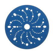 3M Products 36172 321U Series Multi-Hole Abrasive Disc, 6 in Dia, 80 Grit, Hook and Loop, Blue