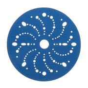 3M Products 36174 321U Series Multi-Hole Abrasive Disc, 6 in Dia, 120 Grit, Hook and Loop, Blue