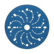 3M Products 36175 321U Series Multi-Hole Abrasive Disc, 6 in Dia, 150 Grit, Hook and Loop, Blue
