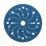 3M Products 36178 321U Series Multi-Hole Abrasive Disc, 6 in Dia, 240 Grit, Hook and Loop, Blue