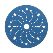 3M Products 36183 321U Series Multi-Hole Abrasive Disc, 6 in Dia, 600 Grit, Hook and Loop, Blue