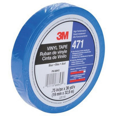 36408 471 Series Fine Line Masking Tape, 36 yd x 1/2 in, 5.2 mil THK, Blue