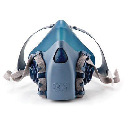 3M™ 37083 Disposable Half-Mask Respirator, Large, Blue/Gray Silicone, NIOSH Approved for industrial