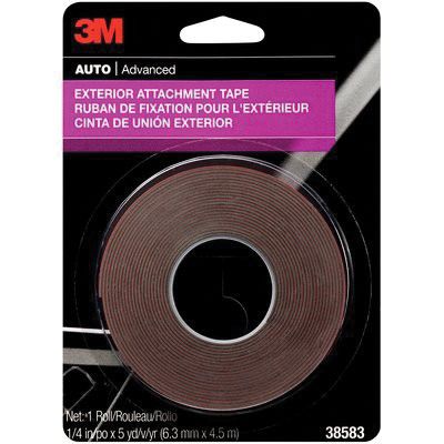 3M Products 38583 Exterior Attachment Tape, 15 ft x 1/4 in