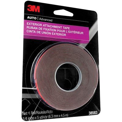 3M Products 38583 Exterior Attachment Tape, 15 ft x 1/4 in — view 2