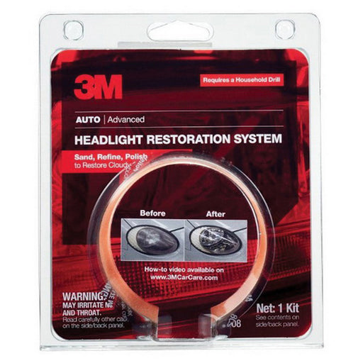 3M Products 39008 Headlight Lens Restoration System, Tan, Liquid