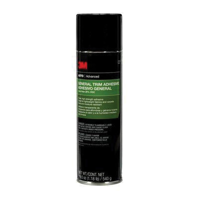 General Trim Adhesive 39187 - 19 oz clear/amber aerosol, bonds carpet, vinyl, fabric to metal